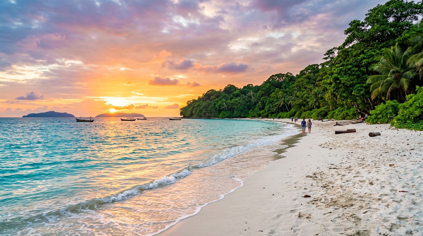 Radhanagar Beach Sunset